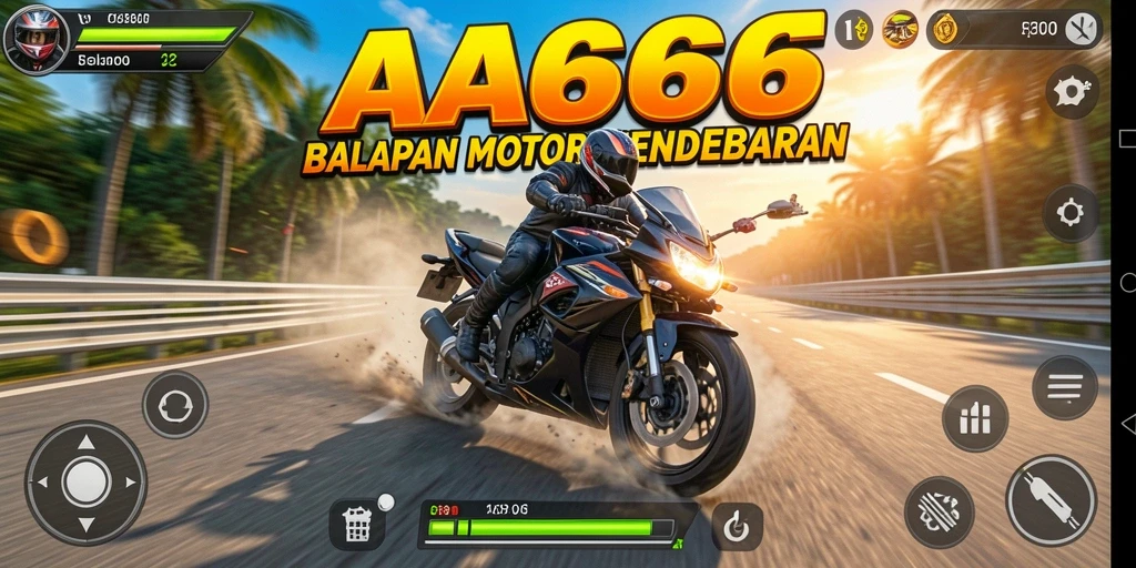 Gameplay balapan motor yang seru dan menantang di AA666.
