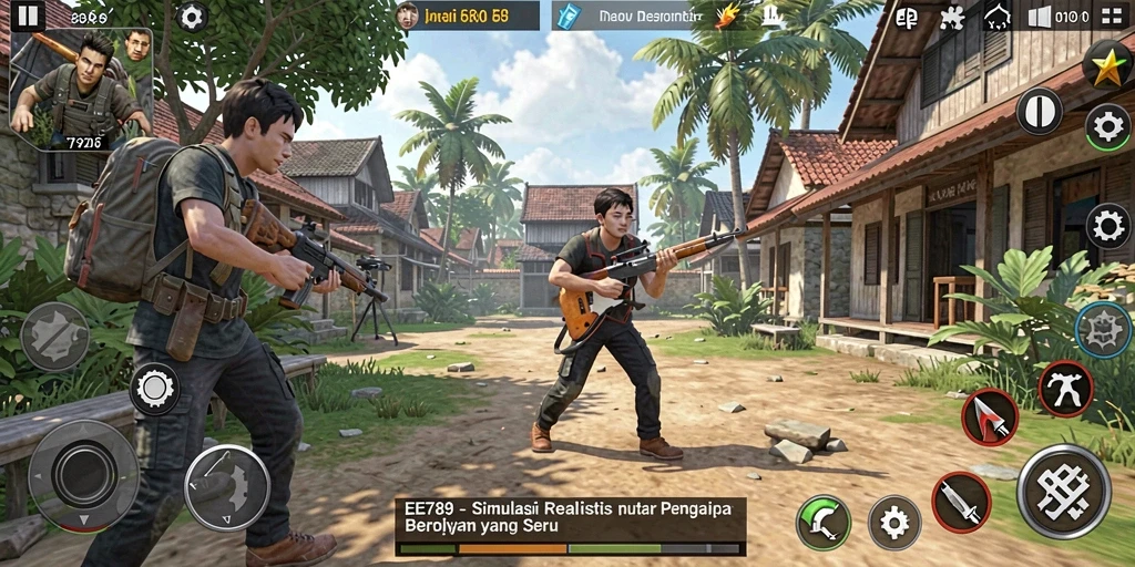 Screenshot gameplay EE789 yang menunjukkan suasana simulasi yang menawan.