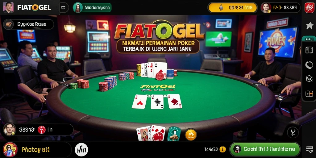 Tampilan permainan poker yang seru dan interaktif di FIATOGEL.