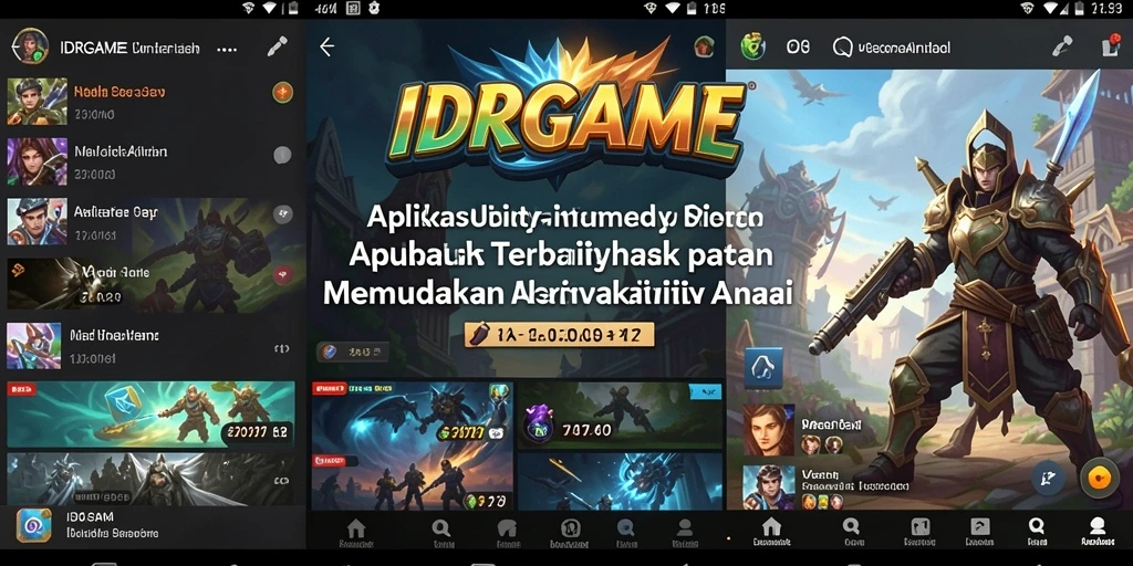 Tampilan antarmuka IDRGAME yang sederhana dan fungsional.