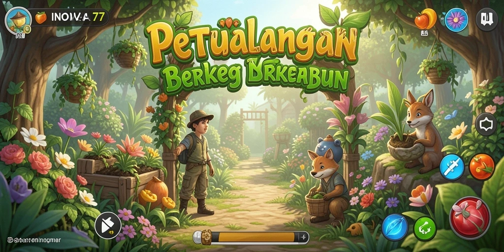 Tampilan gameplay seru INOVA77 dalam bertani di ladang.