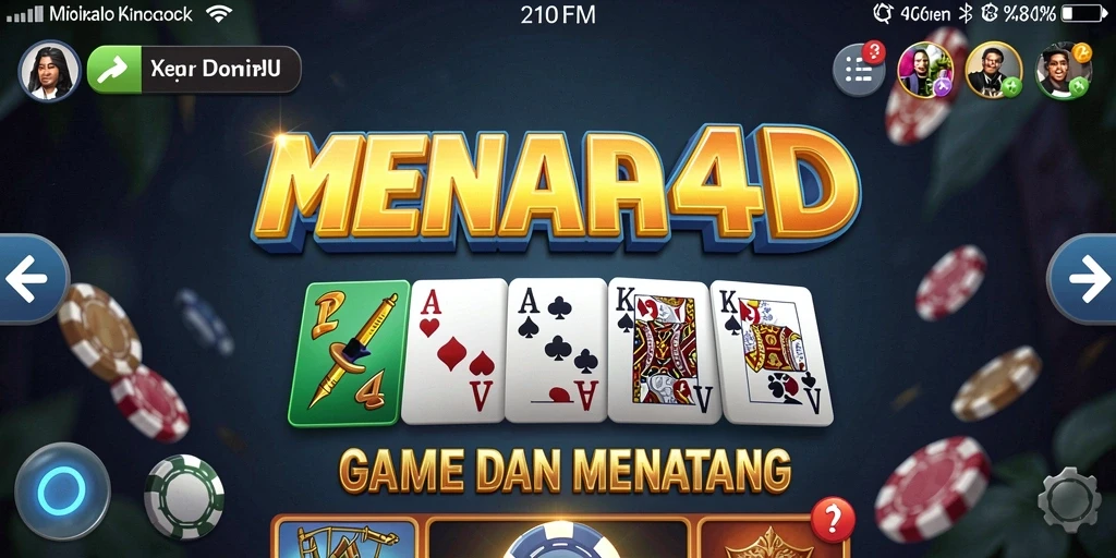 Tampilan gameplay seru dalam MENARA4D dengan berbagai mode Domino.