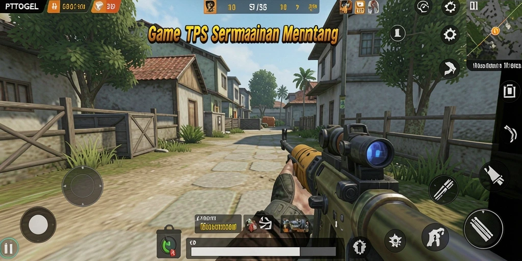 Tangkapan layar dari gameplay PTTOGEL yang menunjukkan aksi tembak-menembak yang seru.