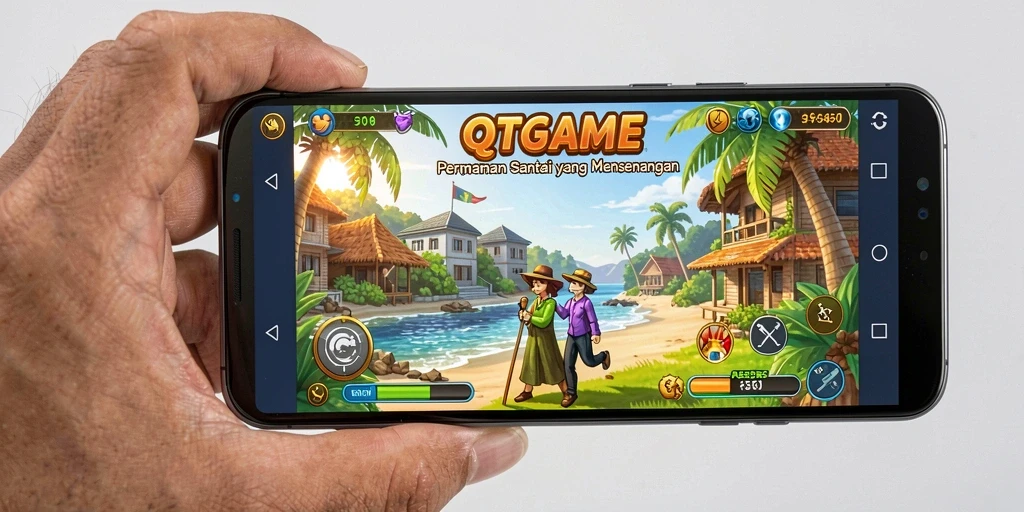 Tampilan gameplay QTGAME yang santai dan menyenangkan.