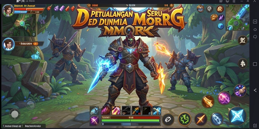 Tampilan menarik dari gameplay RPOK yang menampilkan aksi pertarungan MMORPG.