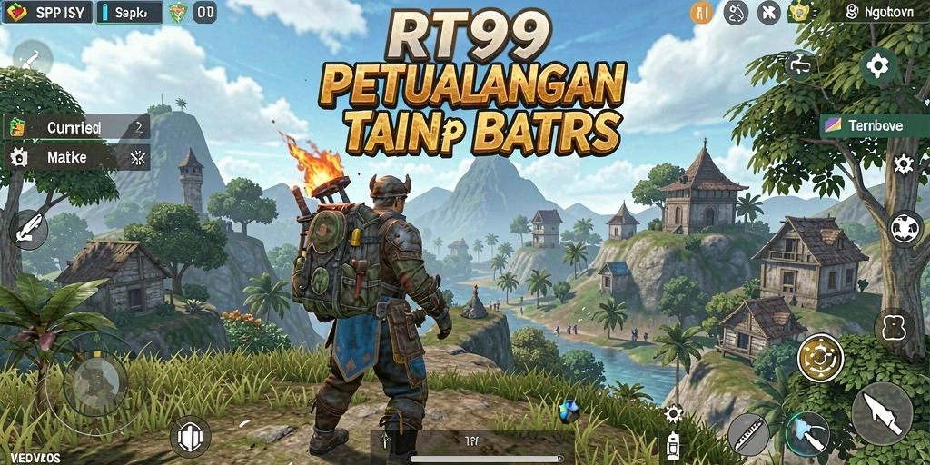 Screenshot gameplay RT99 menunjukkan eksplorasi dalam dunia terbuka.