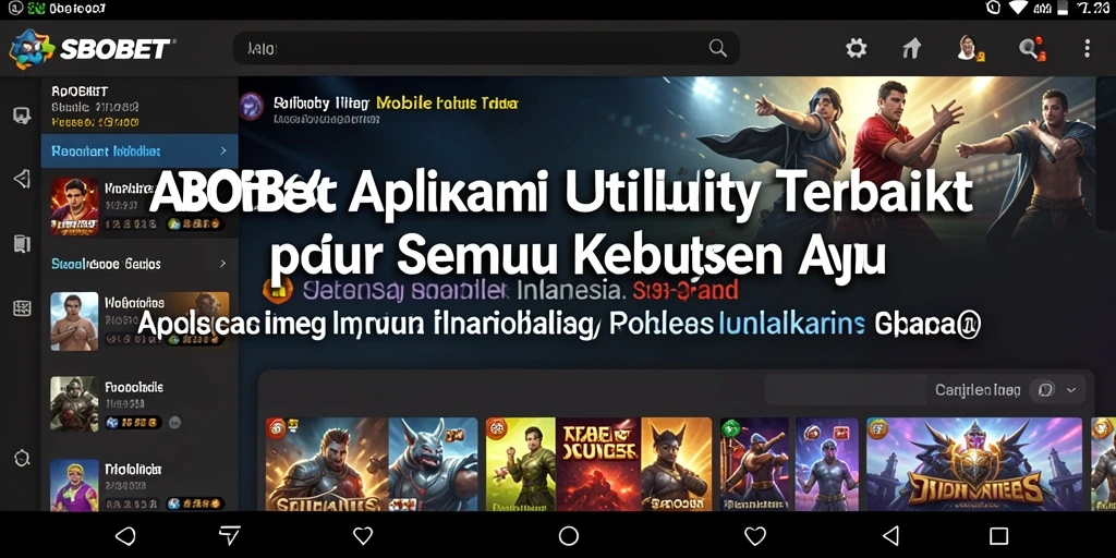 Tampilan antarmuka SBOBET yang menarik dan mudah digunakan.