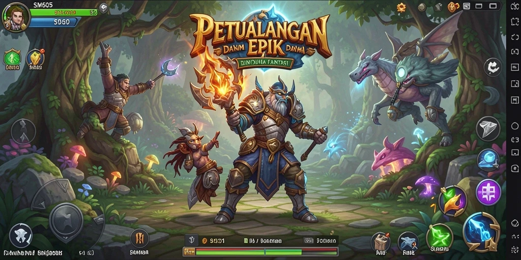 Screenshot gameplay RPG SM605 yang menarik dan penuh aksi.