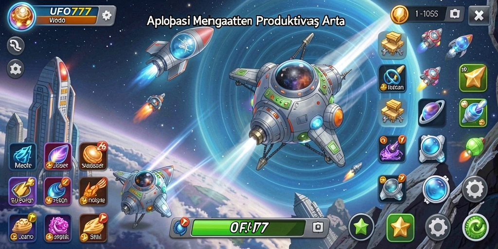 Screenshot aplikasi UFO777 menampilkan antarmuka yang sederhana dan fungsional.